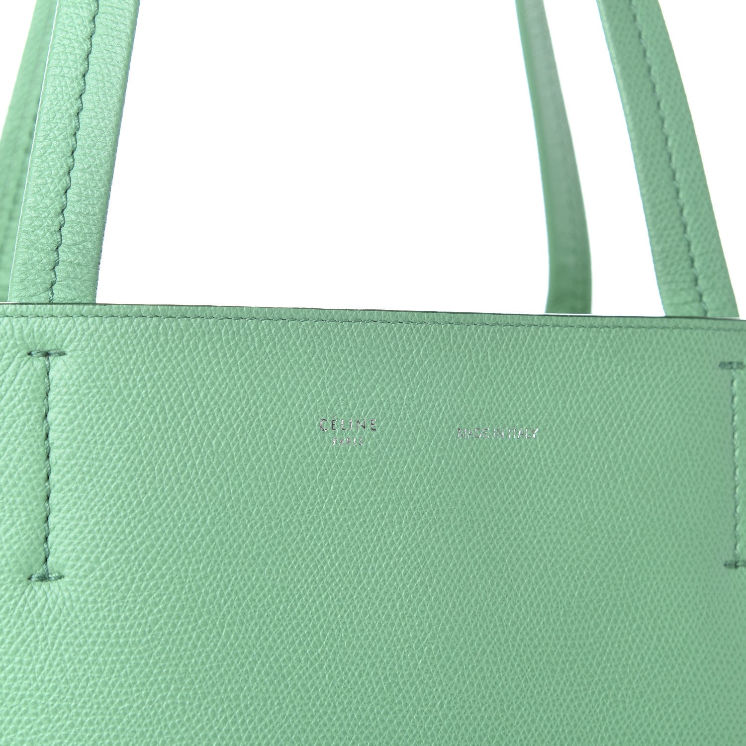 Celine Grained Calfskin Small Horizontal Cabas Phantom Mint 7 of 9