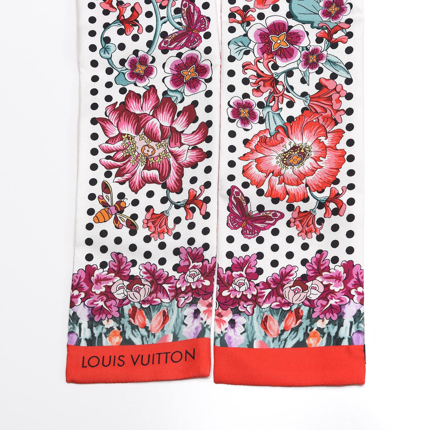 Louis Vuitton Silk Louis In The Garden Bandeau Fuchsia 3 of 4