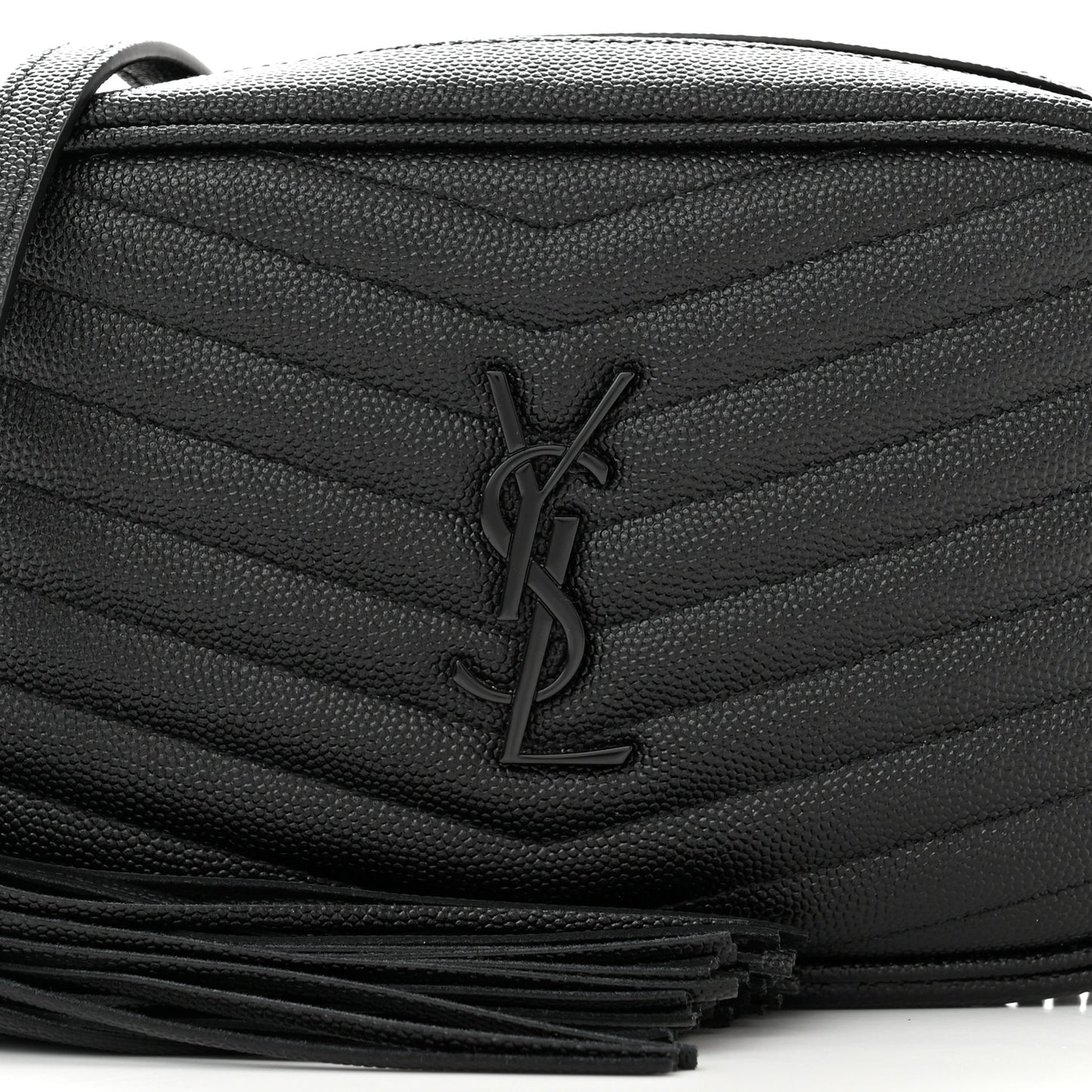 Grain De Poudre Matelasse Monochrome Monogram Mini Lou Camera Bag Black
