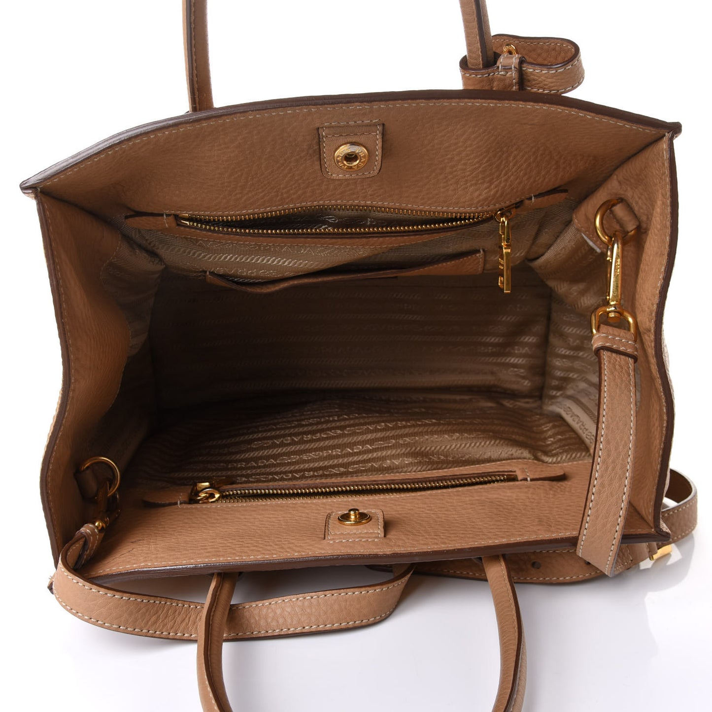 Vitello Phenix Shopping Tote Sabbia