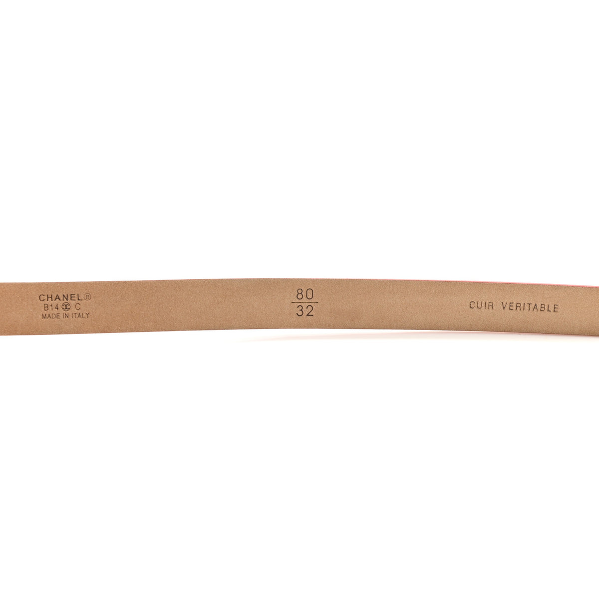Calfskin Crystal CC Skinny Belt 80 32 Red