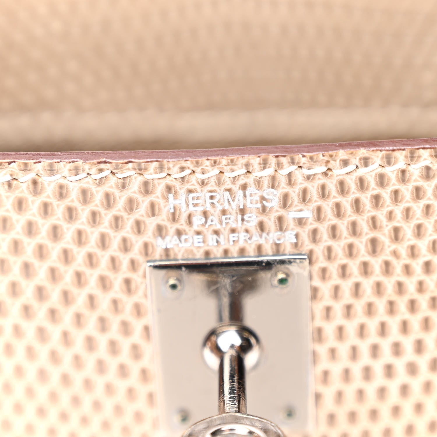 Hermes Lizard Niloticus Kelly Sellier 25 Ficelle 6 of 14