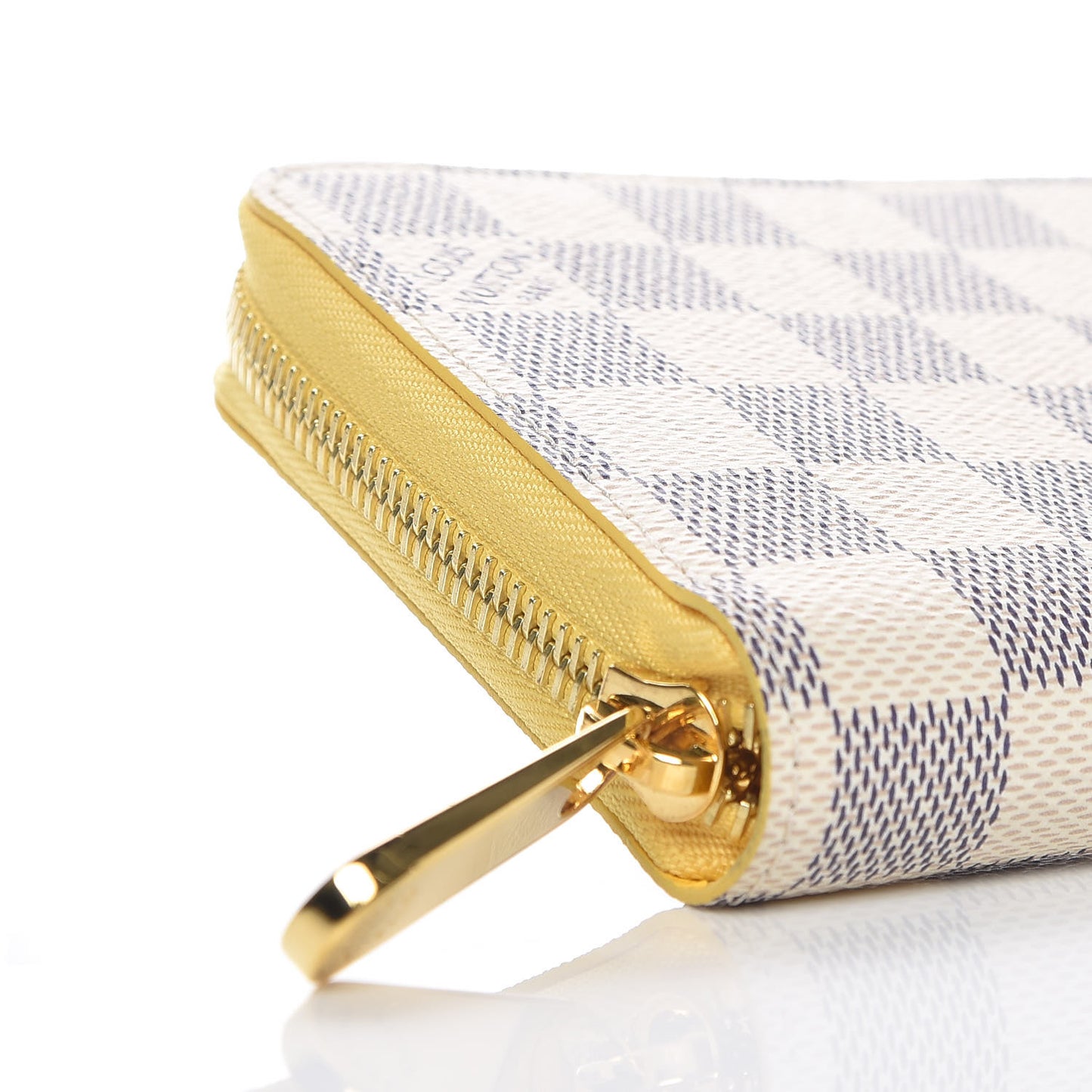 Damier Azur Zippy Wallet Jaune Pale
