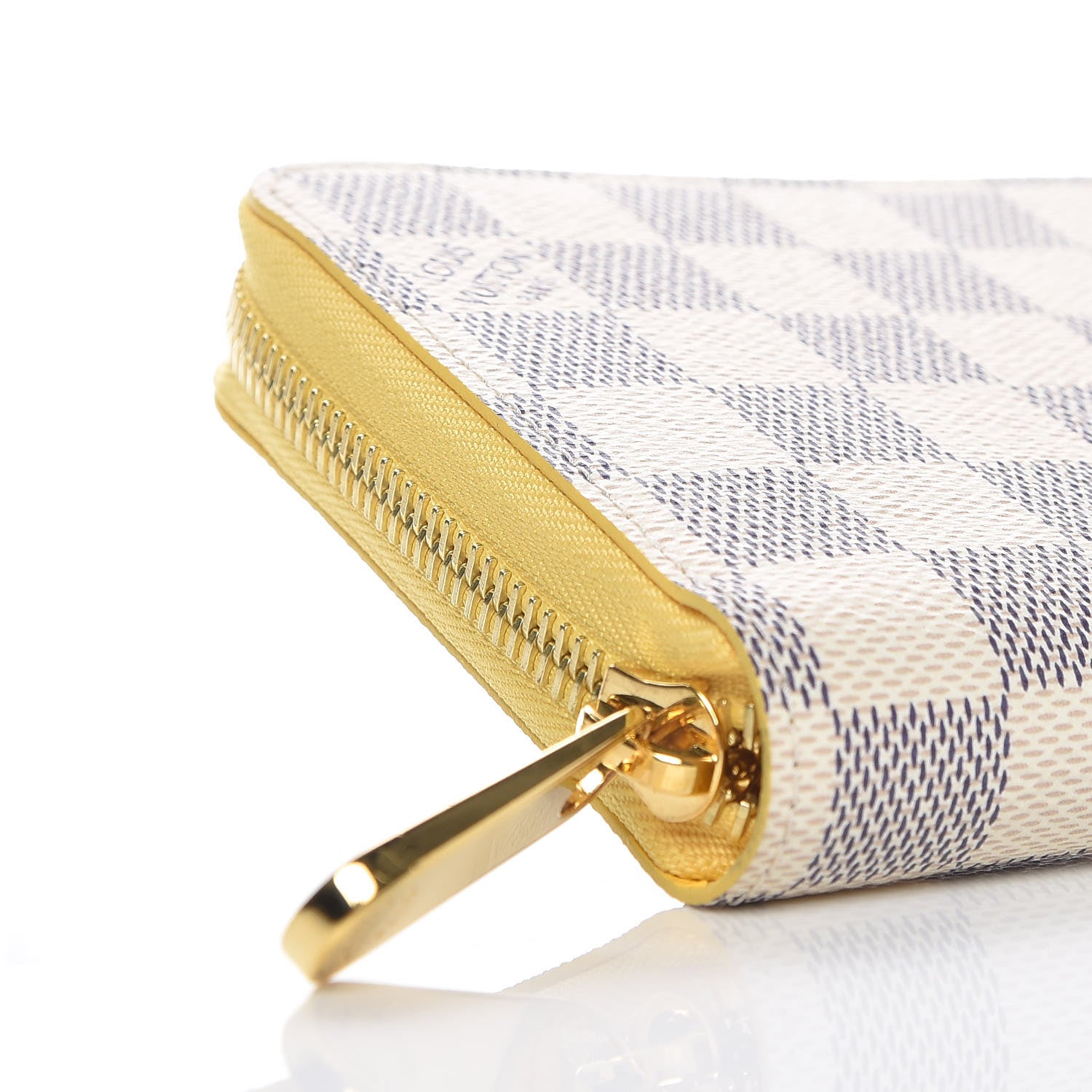 Louis Vuitton Damier Azur Zippy Wallet Jaune Pale 8 of 9