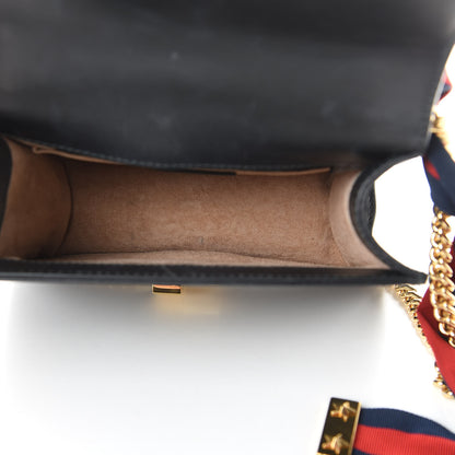 Gucci Calfskin Mini Sylvie Chain Shoulder Bag Black 5 of 12