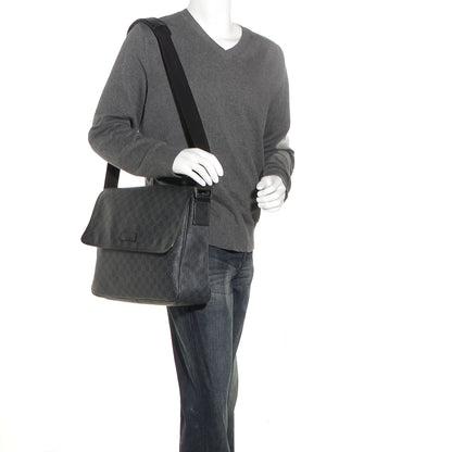 Gucci GG Plus Monogram Medium Flap Messenger Bag Black 2 of 7
