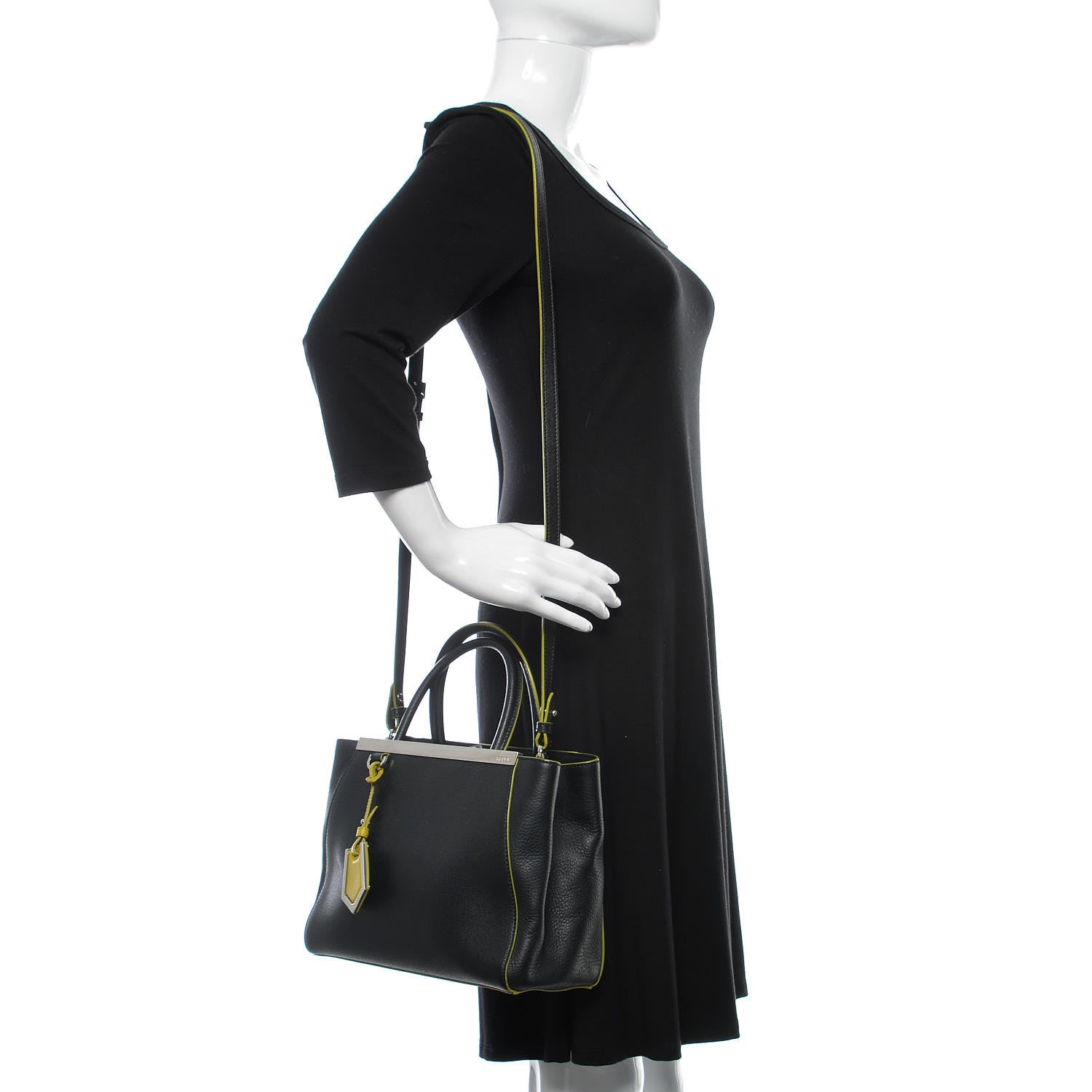 Fendi Vitello Elite Petite 2Jours Tote Black 2 of 10