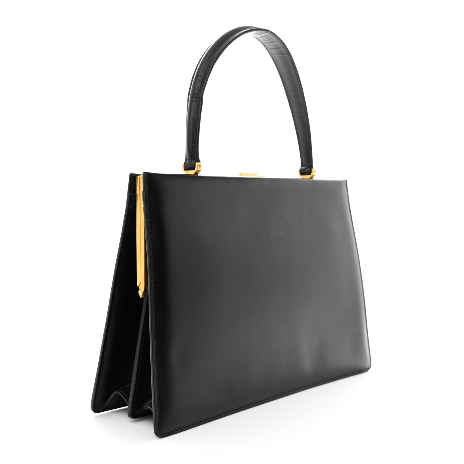 Celine Box Calfskin Medium Clasp Bag Black 3 of 17