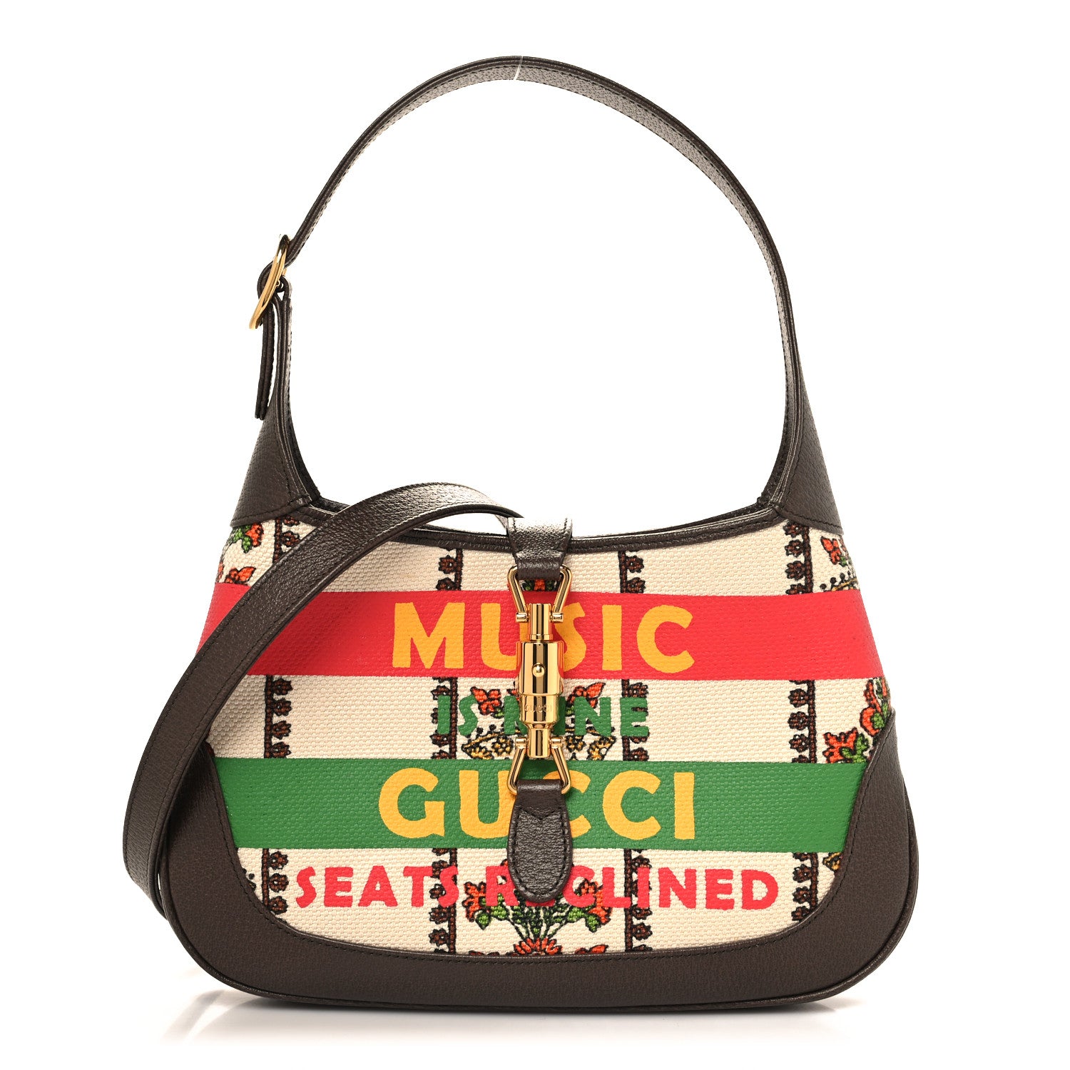 Gucci Canvas Calfskin 100 Centennial Music Small Jackie 1961 Hobo Multicolor 1 of 10