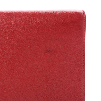 Saint Laurent Calfskin Monogram Large Belle De Jour Clutch Red 10 of 14