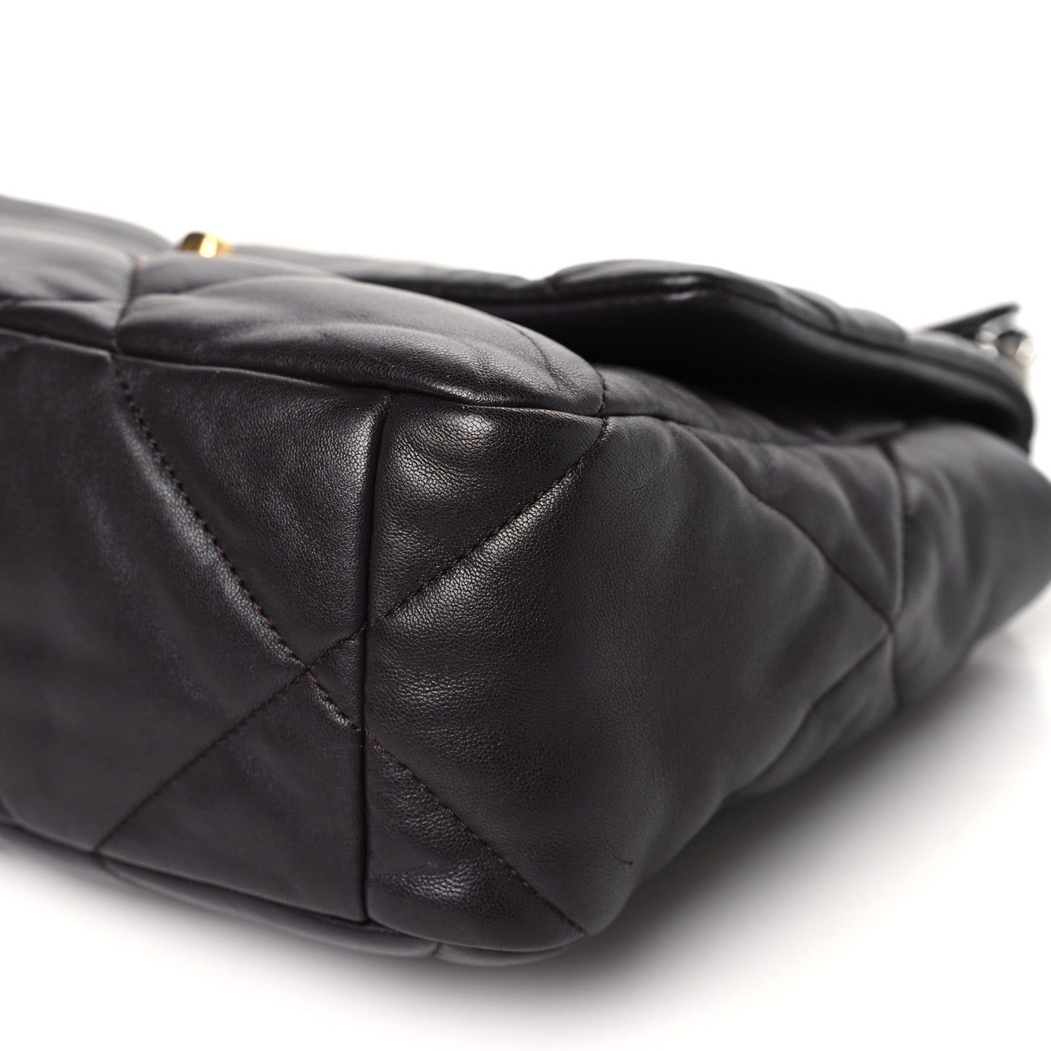 Chanel Lambskin Quilted Large Chanel 19 Flap Dark Brown 10 of 11