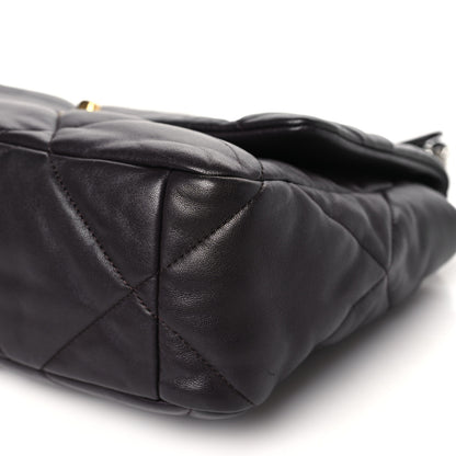 Chanel Lambskin Quilted Large Chanel 19 Flap Dark Brown 10 of 11