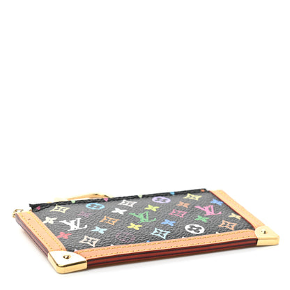 Louis Vuitton Monogram Multicolor Key Pouch Black 3 of 5