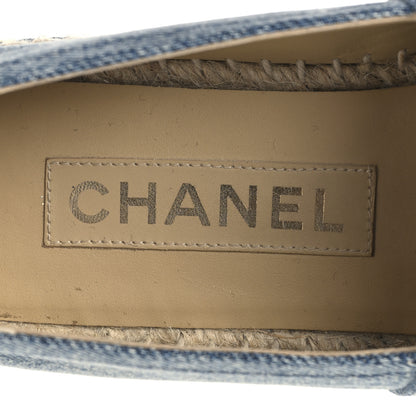 Chanel Denim CC Espadrilles 37 Blue Black 10 of 10