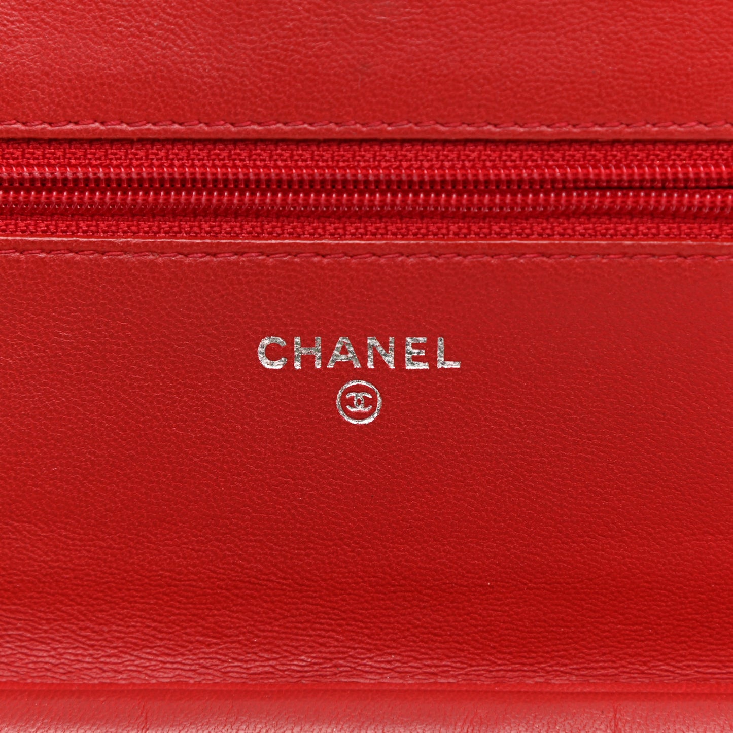 Lambskin Quilted Boy Wallet On Chain WOC Red