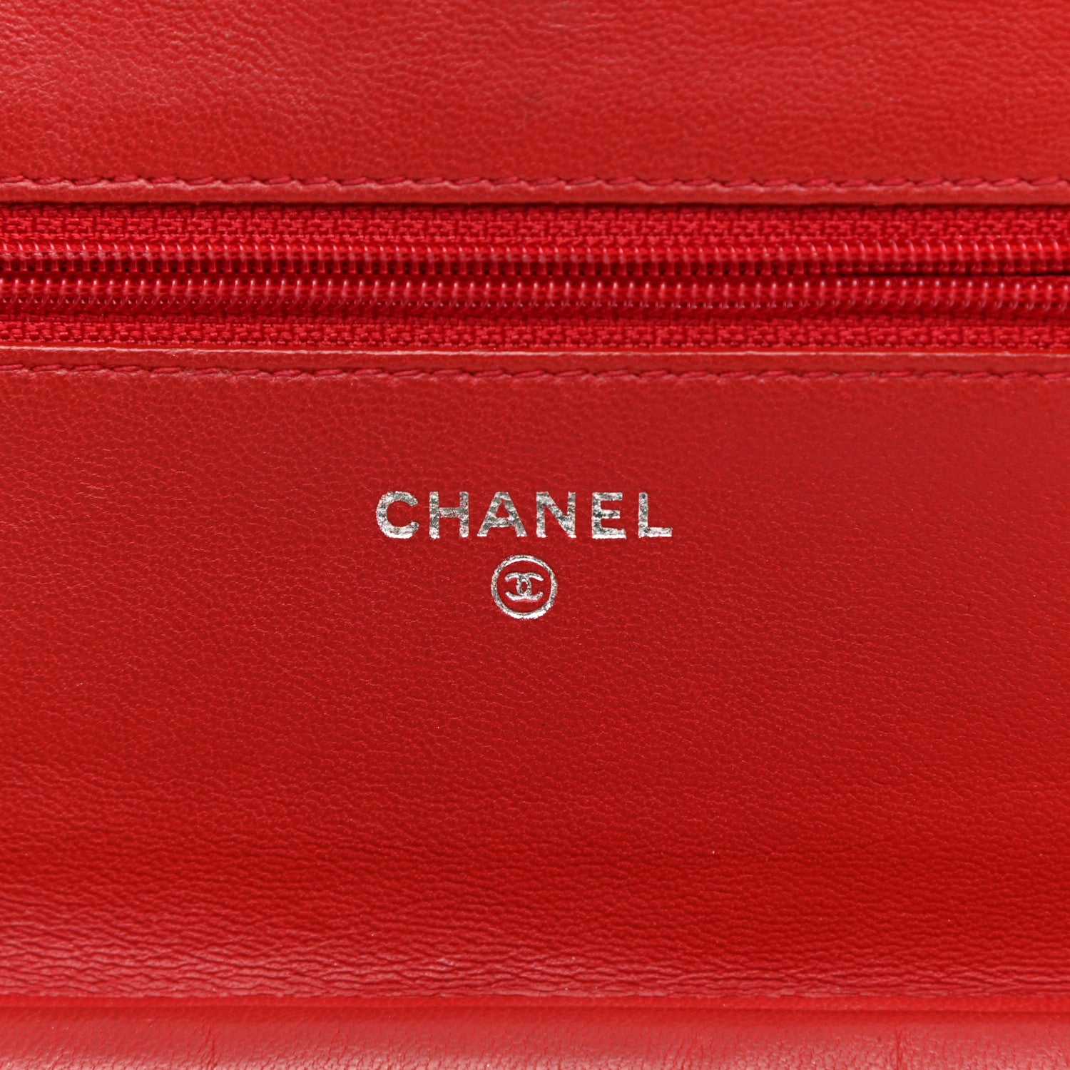 Chanel Lambskin Quilted Boy Wallet On Chain WOC Red 6 of 16
