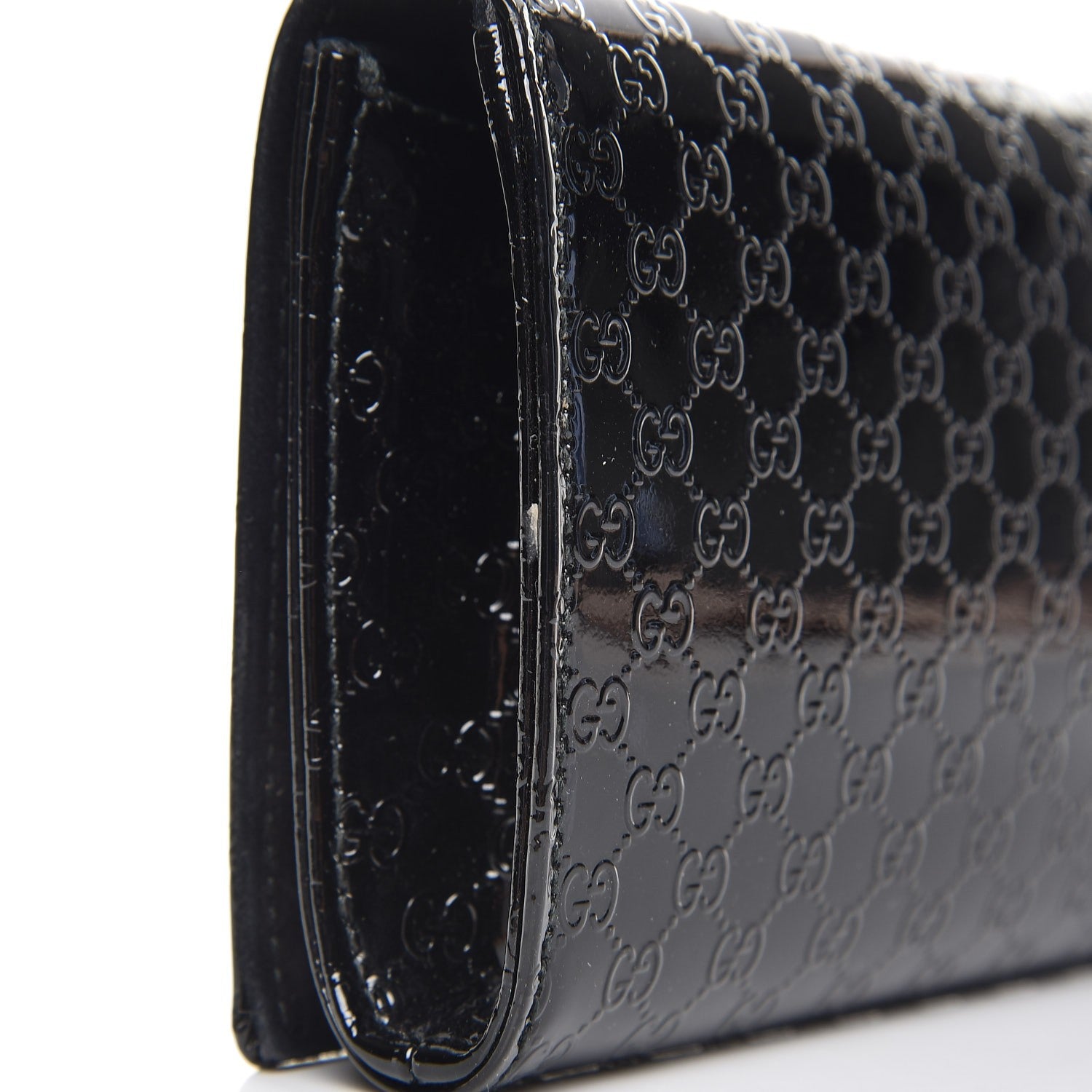 Gucci Patent Microguccissima Small Broadway Clutch Black 6 of 8
