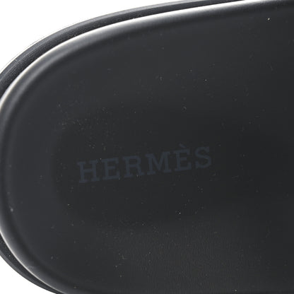 Hermes Lizard Calfskin Womens Chypre Sandals 40 Ombre Black 7 of 8