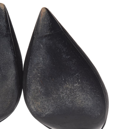 Saint Laurent Kid Scamosciato Classic Paris 80 Skinny Pumps 37.5 Black 12 of 14