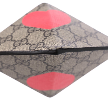 Gucci GG Supreme Monogram Love Heart Valentines Day Mini Padlock Heart Bag Beige Ebony New Geranium 10 of 10