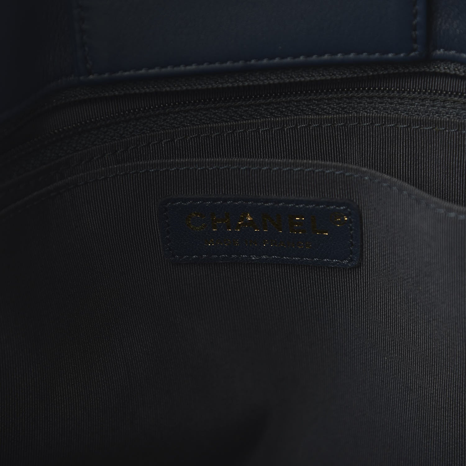 Chanel Calfskin Quilted Large Boy Tote Navy 8 of 10