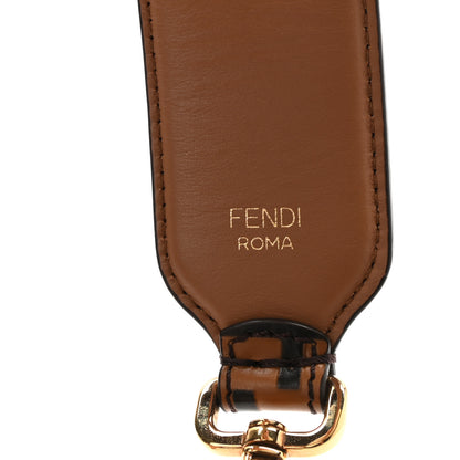 Fendi Calfskin FF 1974 Embossed Strap You Tobacco Black 3 of 5