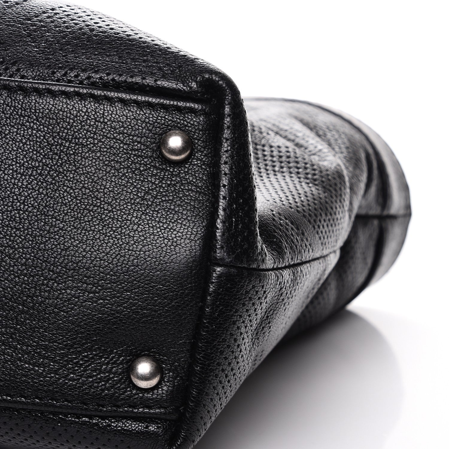 Chanel Goatskin Perforated Large CC Tote Black 10 of 11