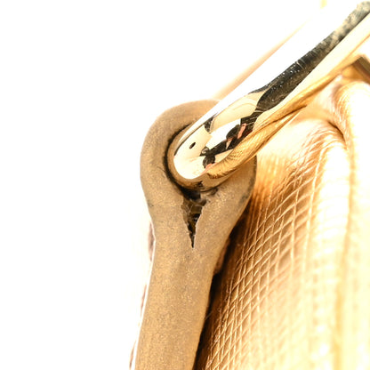 Prada Metallic Saffiano Triangle Shoulder Bag Platino 12 of 13