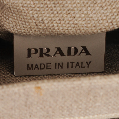 Prada Canvas Plexiglass Crystal Cluster Tote Fume 7 of 9