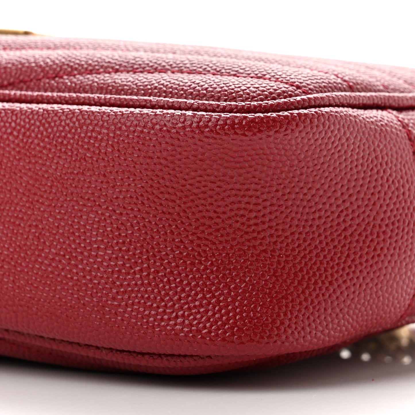 Grain De Poudre Matelasse Monogram Mini Lou Camera Bag Opyum Red