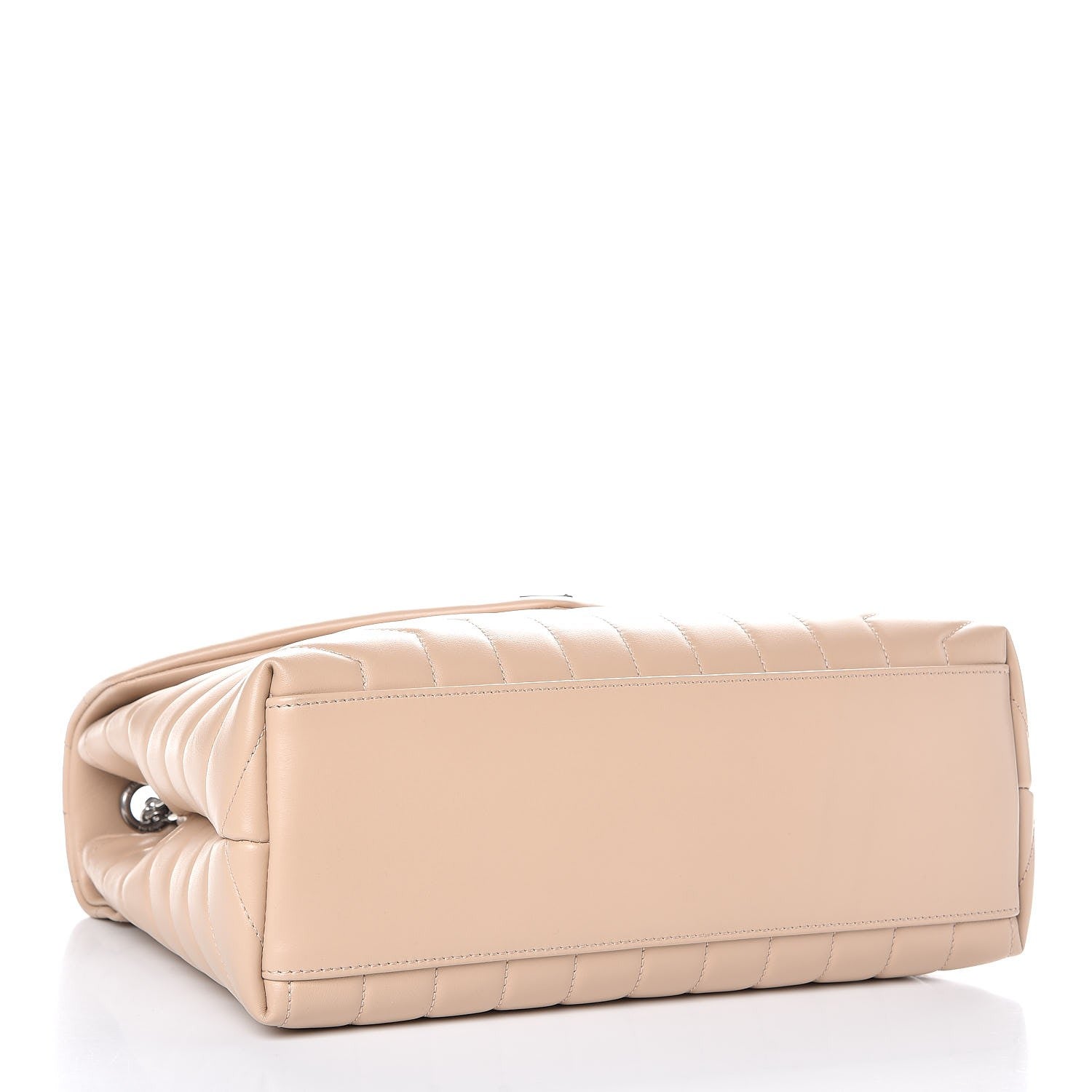 Saint Laurent Calfskin Y Quilted Monogram Medium Loulou Chain Satchel Nude Powder 5 of 8