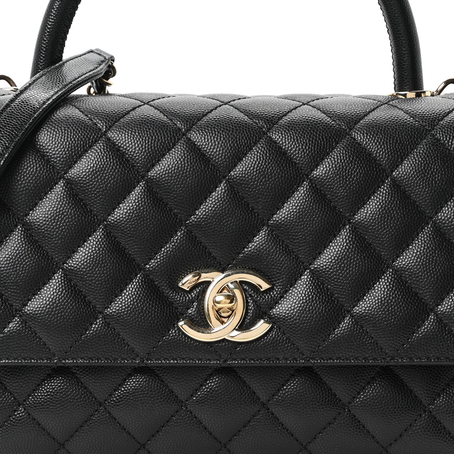 Chanel Caviar Quilted Small Coco Handle Flap Black 8 of 11