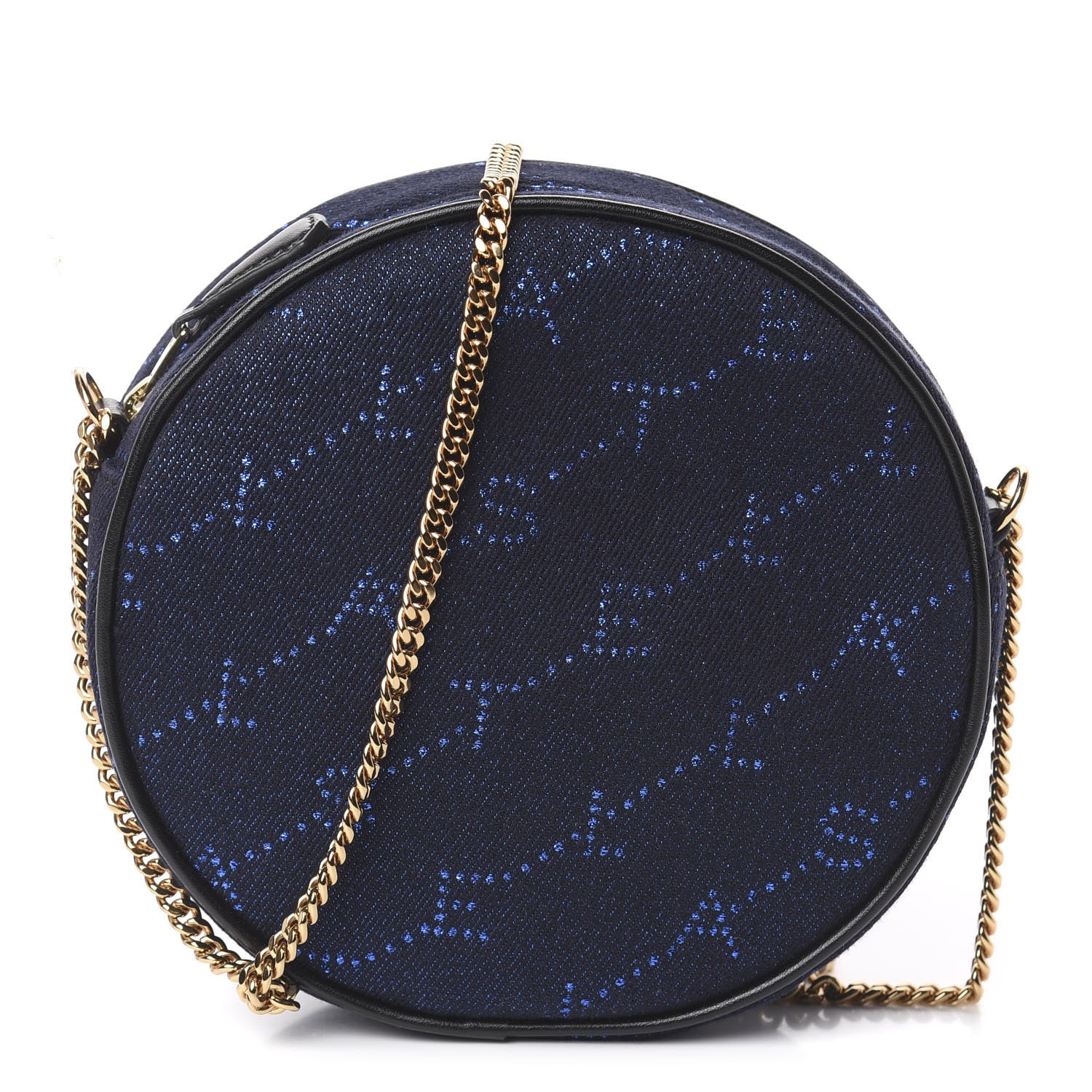 Stella McCartney Canvas Monogram Mini Round Crossbody Bag Bluette 1 of 8