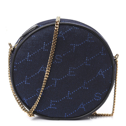 Stella McCartney Canvas Monogram Mini Round Crossbody Bag Bluette 1 of 8