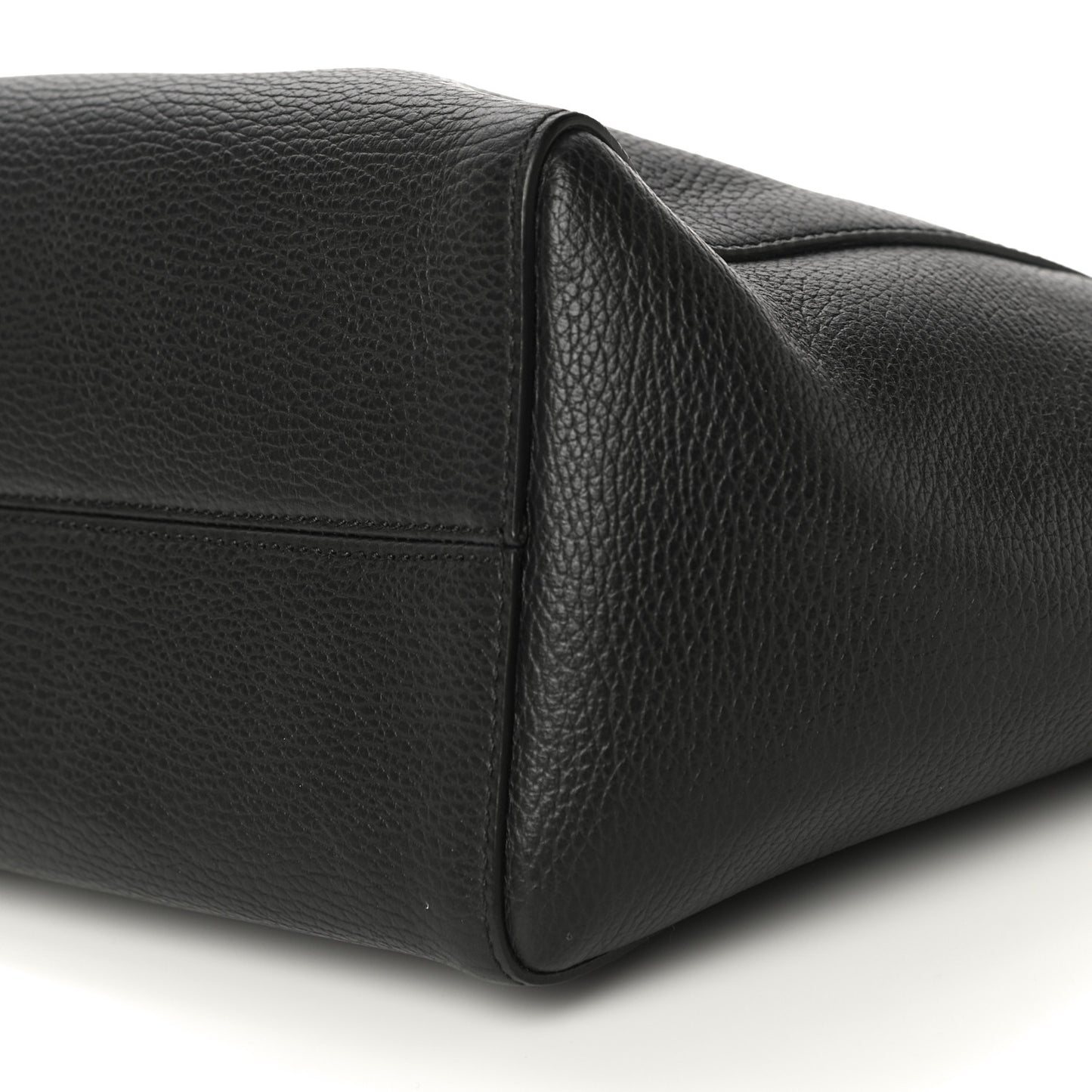Pebbled Calfskin Small Swing Tote Black