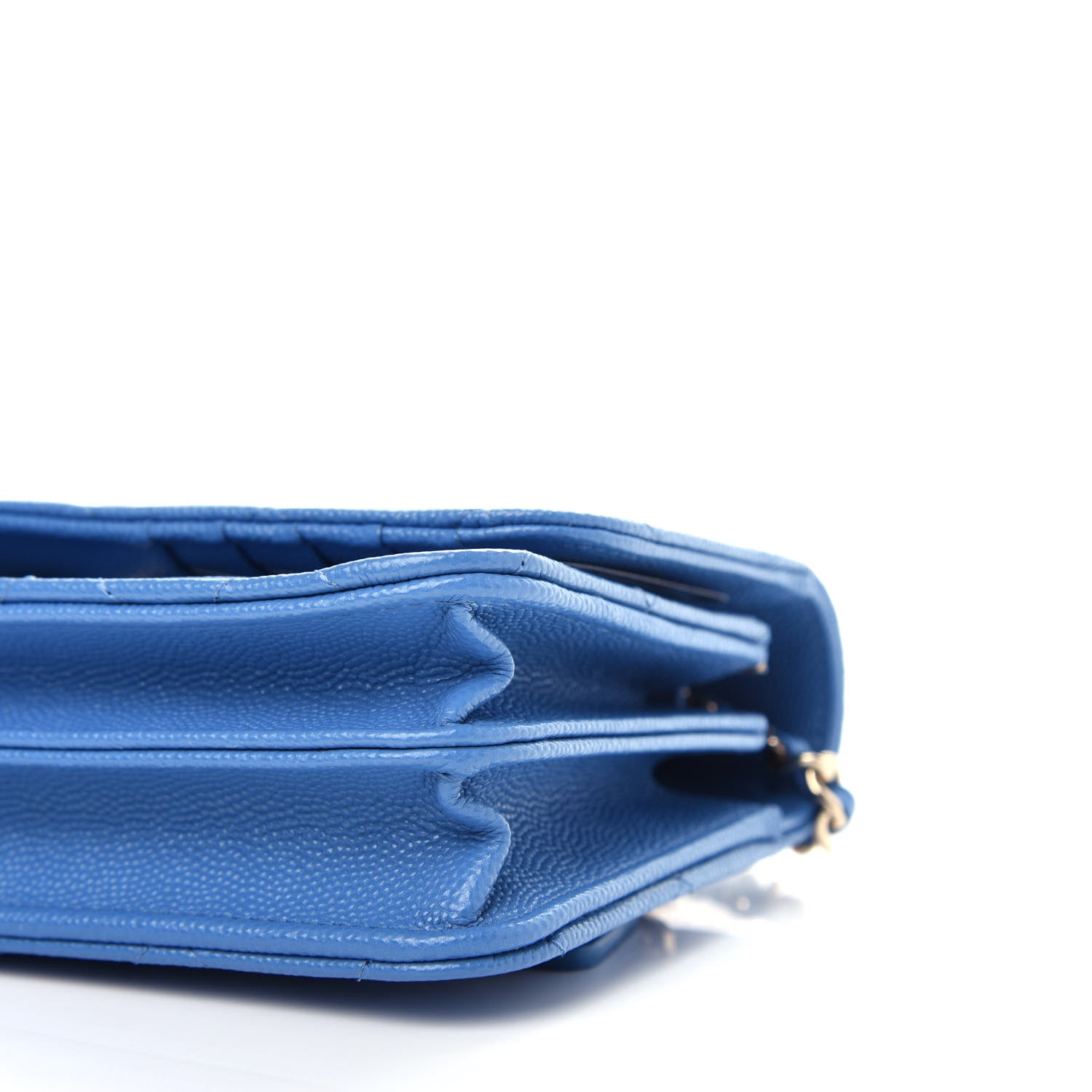 Chanel Caviar Quilted Mini Wallet On Chain WOC Blue 9 of 11