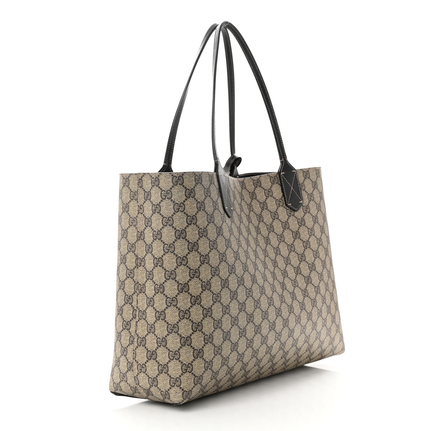 Calfskin GG Supreme Monogram Medium Reversible Tote Black