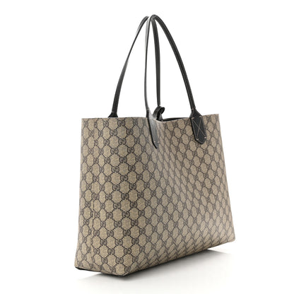 Gucci Calfskin GG Supreme Monogram Medium Reversible Tote Black 4 of 20