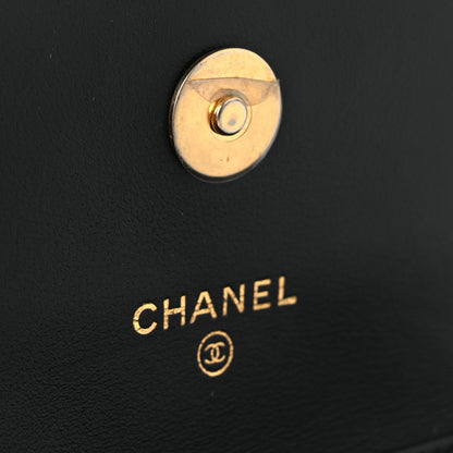 Chanel Patent Enamel Quilted Coco Hearts Clutch With Chain Black 14 of 14