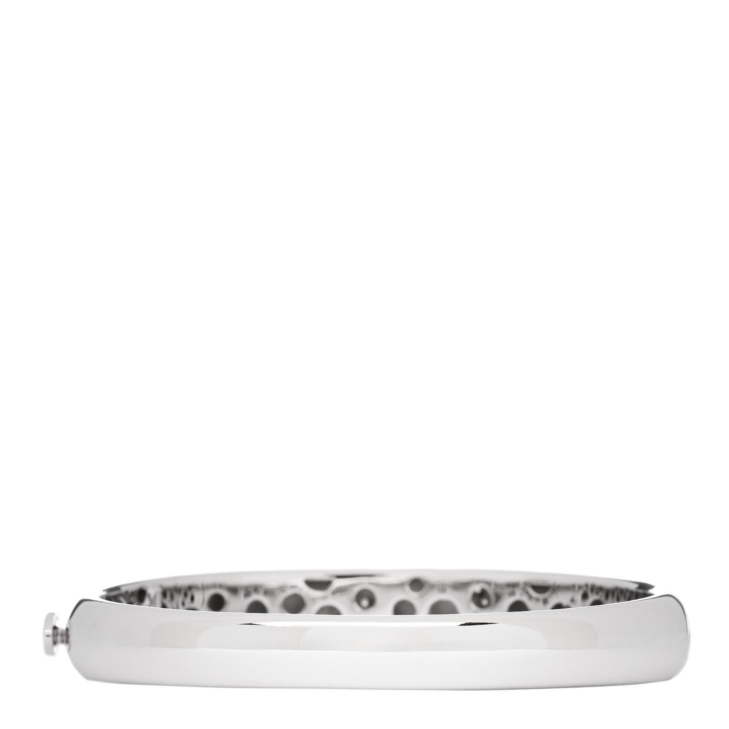 18K White Gold Diamond Enamel Swirl Concave Bracelet Multi
