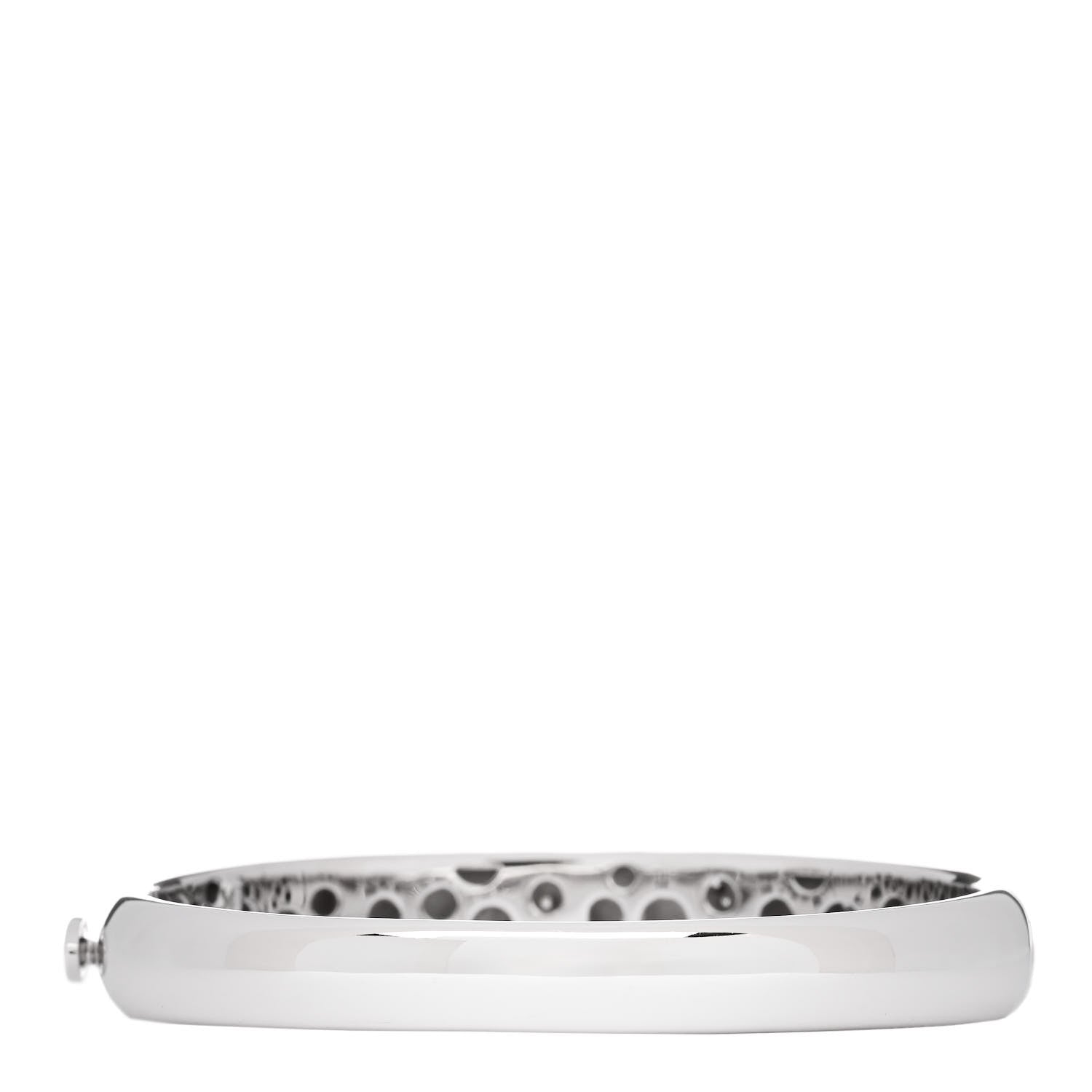 Roberto Coin 18K White Gold Diamond Enamel Swirl Concave Bracelet Multi 2 of 3