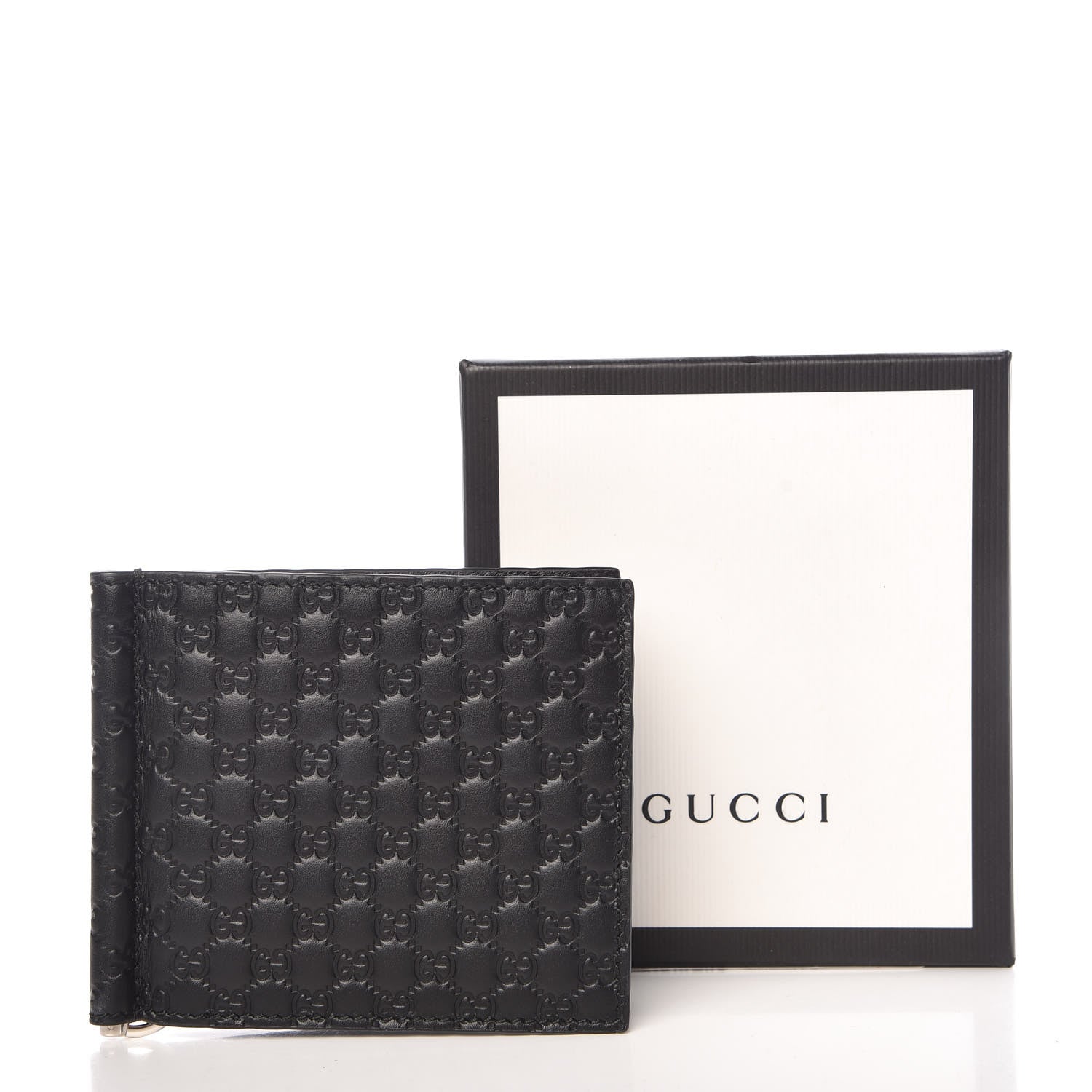 Gucci Microguccissima Bi-Fold Money Clip Wallet Black 9 of 9