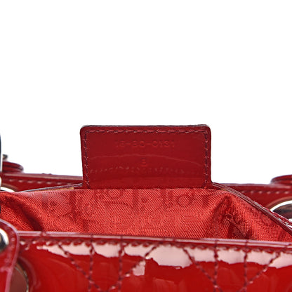 Christian Dior Patent Cannage Large Lady Dior Red 7 of 11
