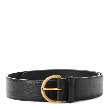 Gucci Textured Dollar Calfskin 40mm Belt 85 34 Black 1 of 6