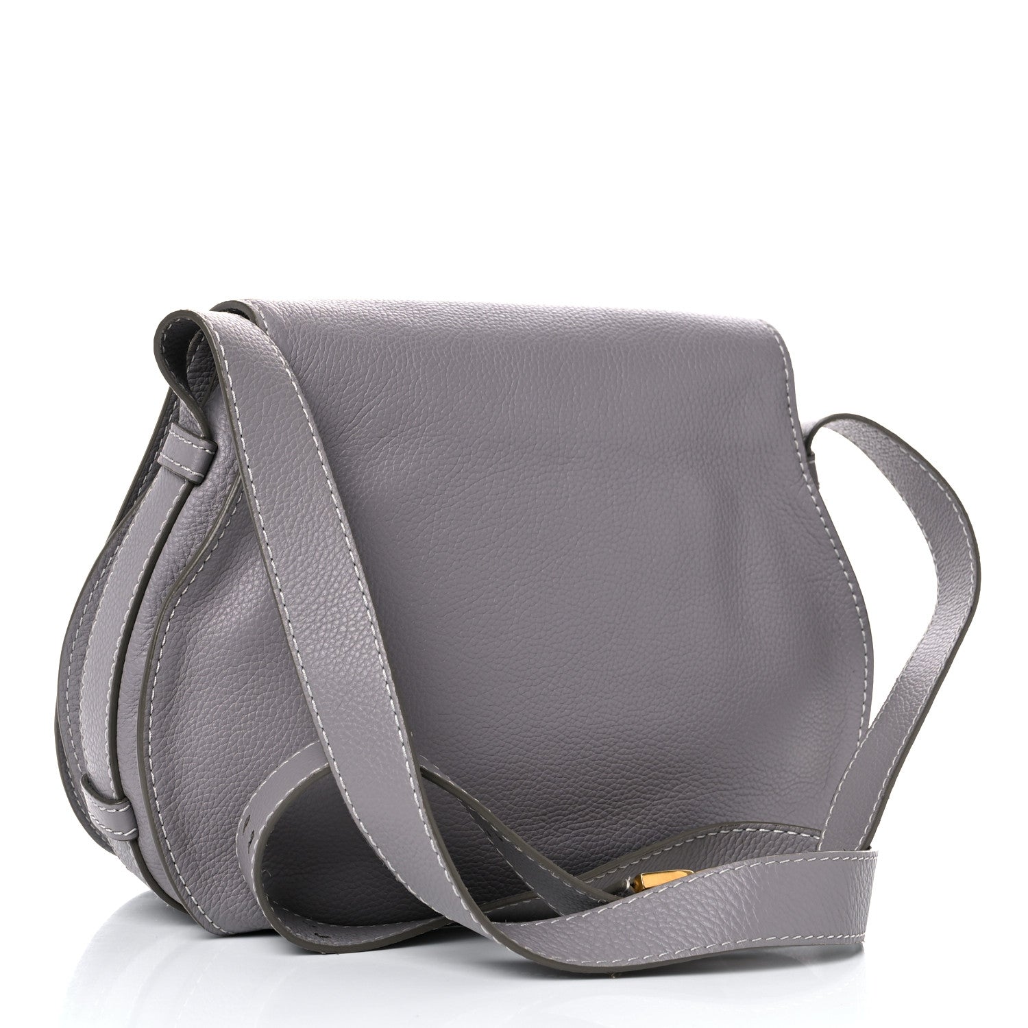 Chloe Calfskin Medium Marcie Round Crossbody Bag Cashmere Grey 3 of 10