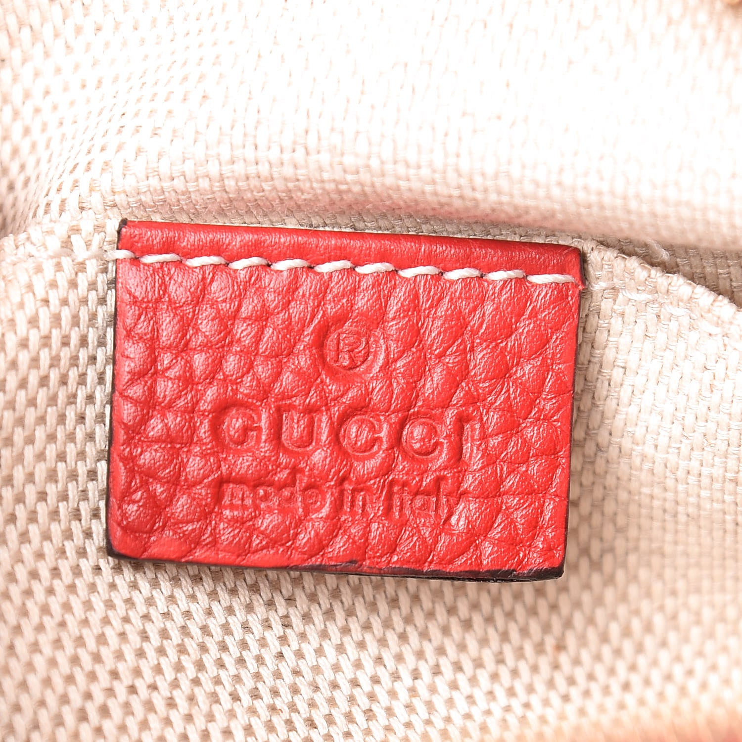 Gucci Pebbled Calfskin Small Soho Disco Bag Tabasco Red 6 of 11