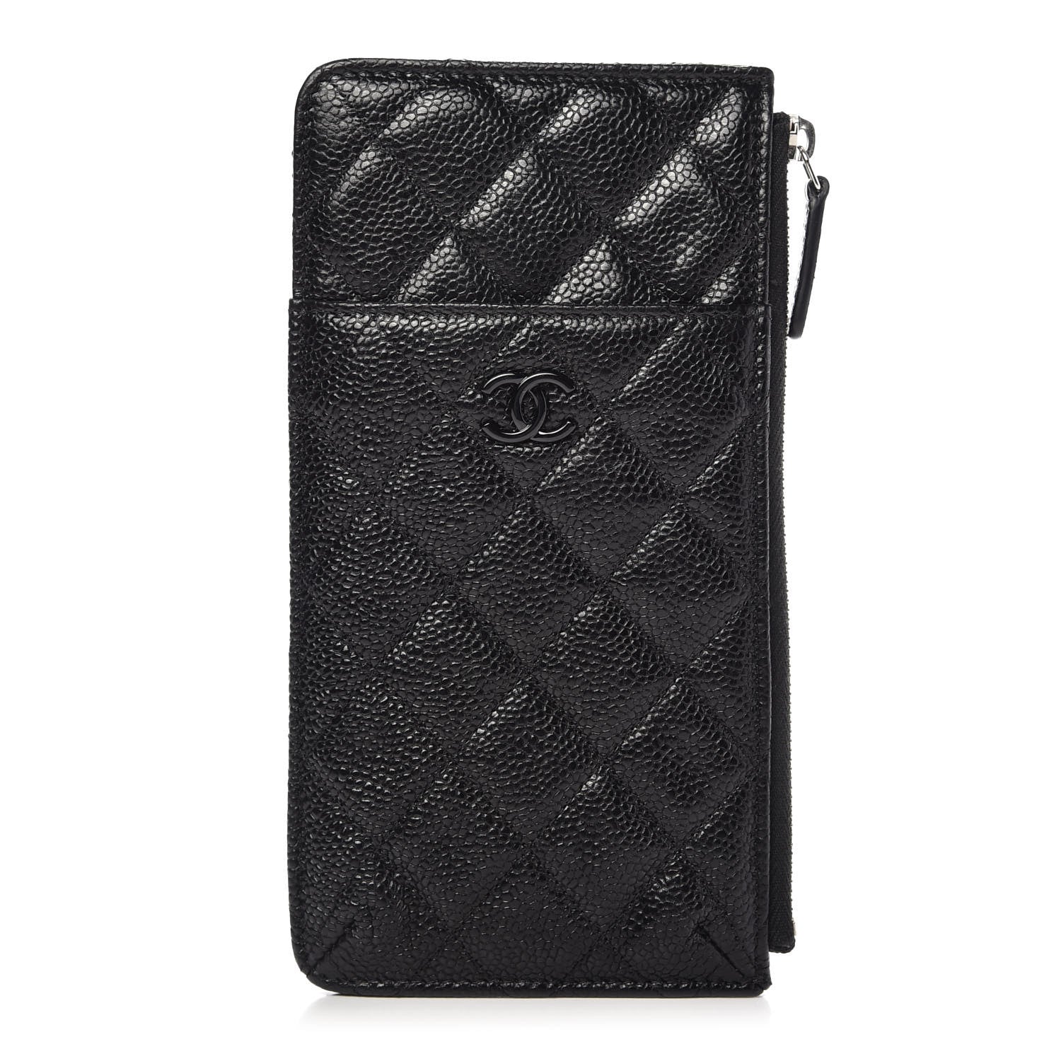 Chanel Caviar Quilted Classic Flat Wallet Pouch So Black 1 of 10