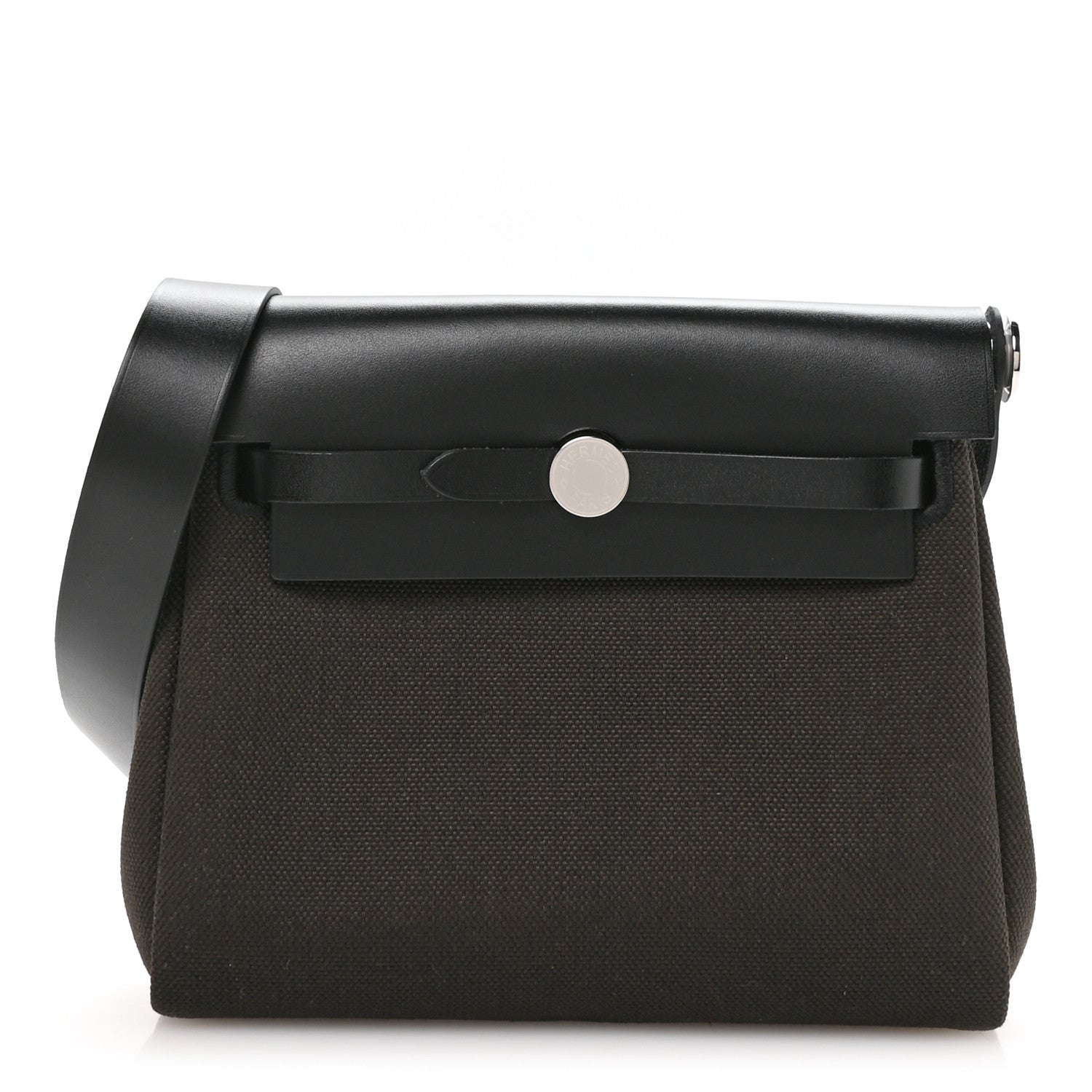 Hermes Military Toile Vache Hunter Herbag Zip Retourne 20 Vert De Gris Black 1 of 11