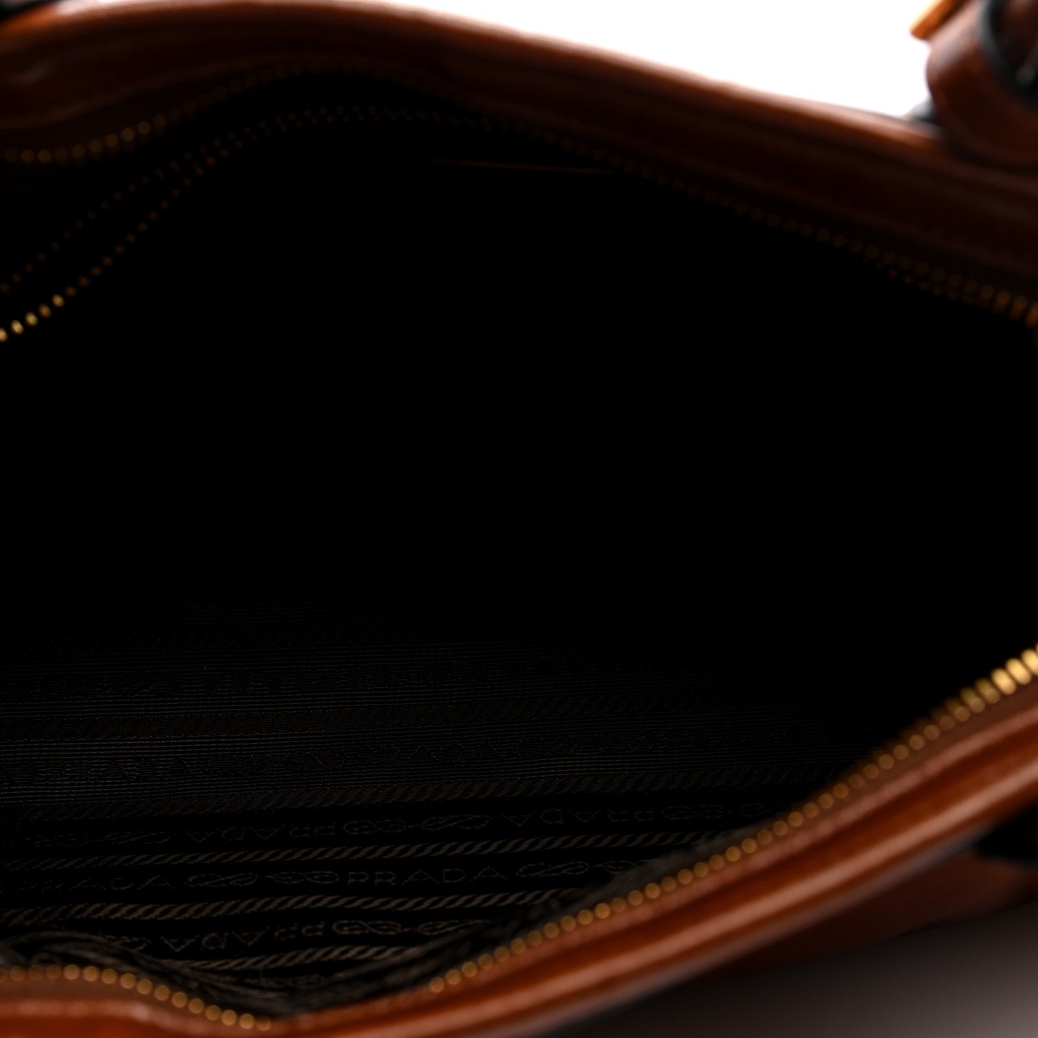 Prada Glossy Calfskin Triangle Medium Bonnie Shoulder Bag Palisander 5 of 9