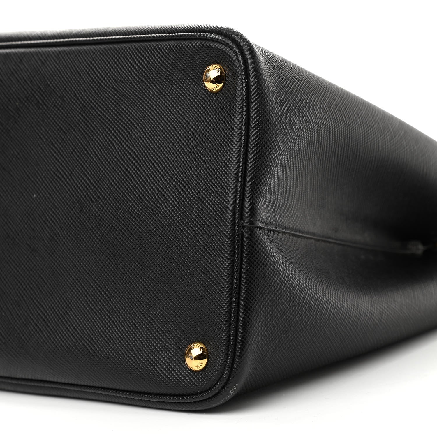 Prada Saffiano Cuir Large Double Bag Black Mughetto 12 of 13